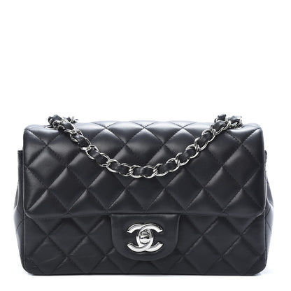 Chanel Lambskin Quilted Mini Rectangular Flap Black 1 of 12