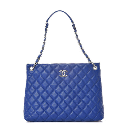 Chanel Caviar Quilted Easy Zip Tote Cobalt Blue 1 of 7