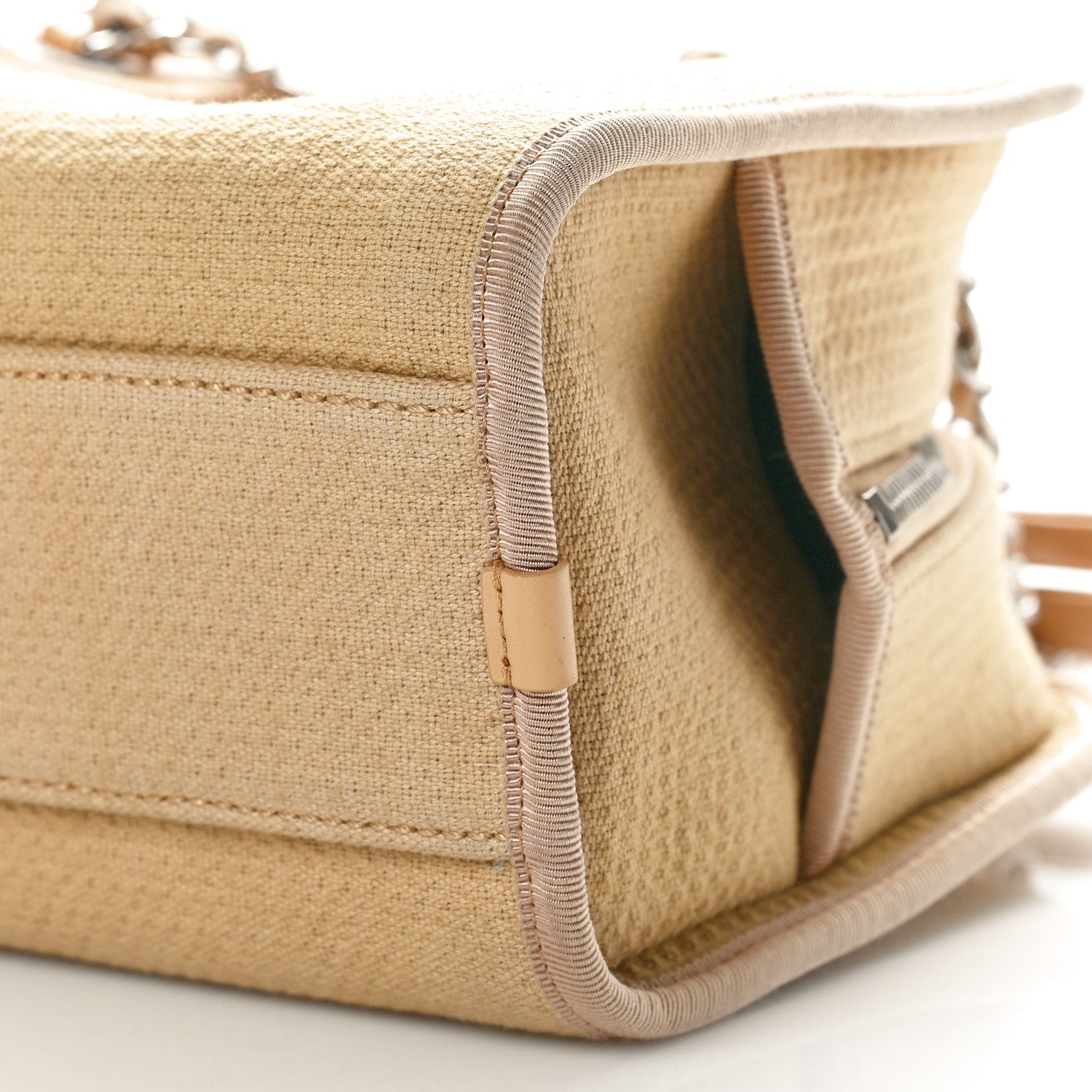 Chanel Denim Deauville Bowling Bag Beige 10 of 10