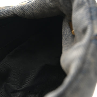 Saint Laurent Denim Quilted Toy Loulou Puffer Monogram Chain Satchel Blue Cinnamon 5 of 10