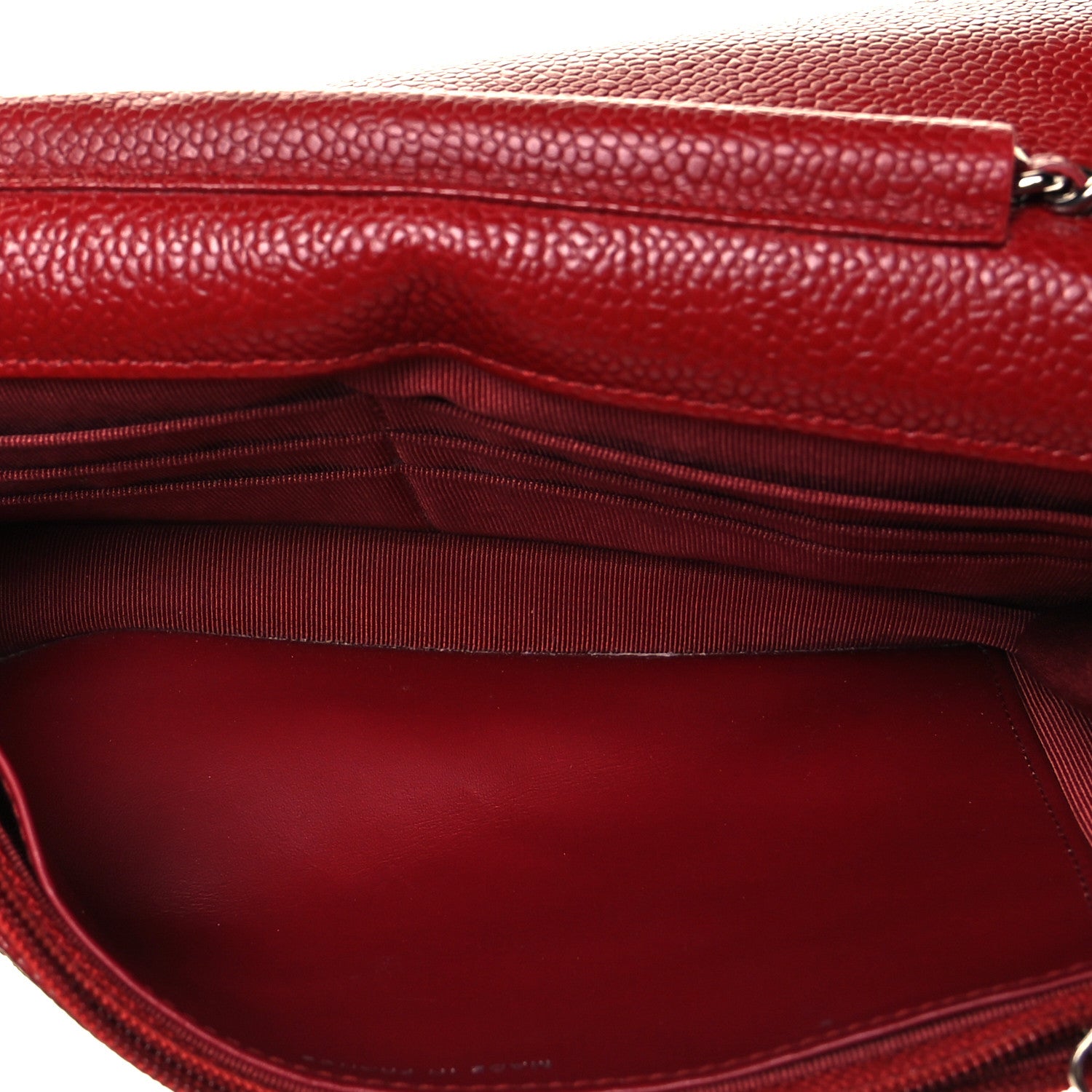 Chanel Caviar Quilted Wallet on Chain WOC Red 5 of 12
