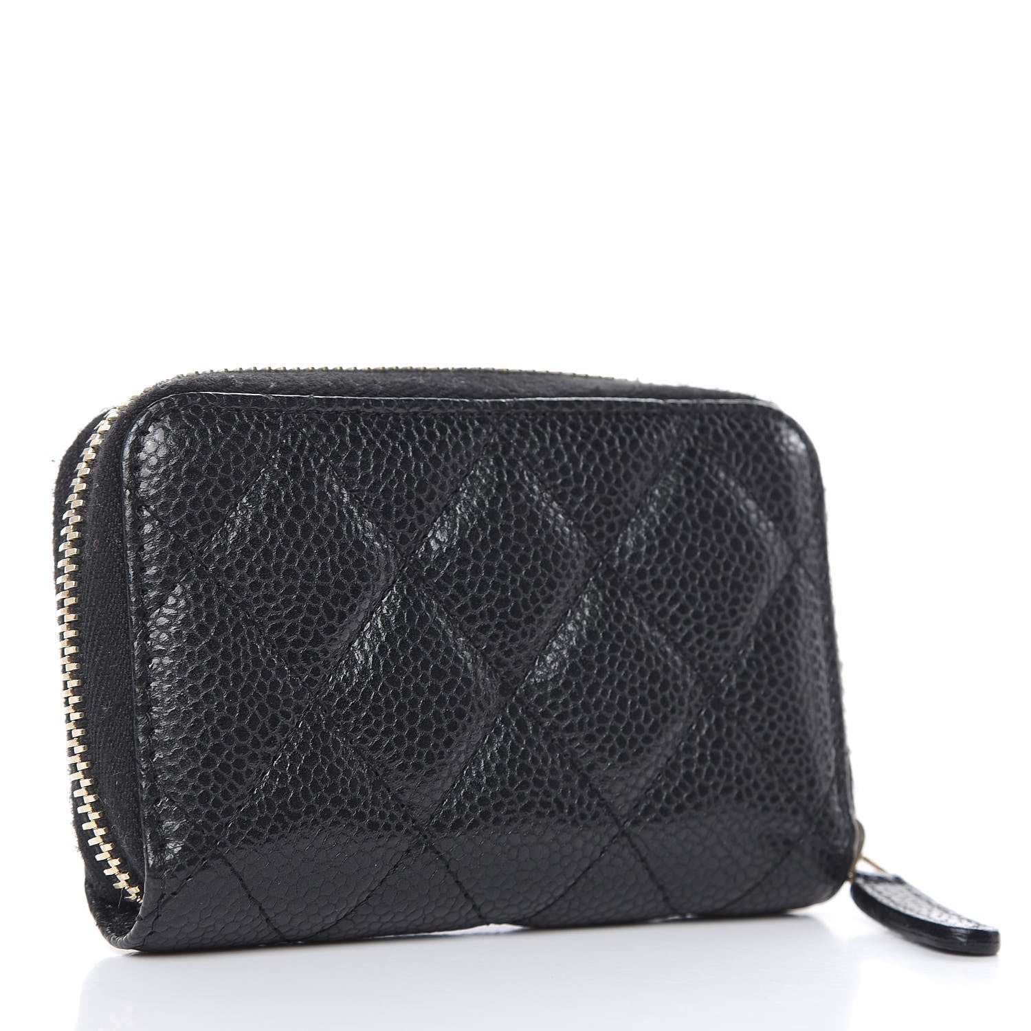 Chanel Caviar Quilted Zip Coin Purse Black 3 of 9