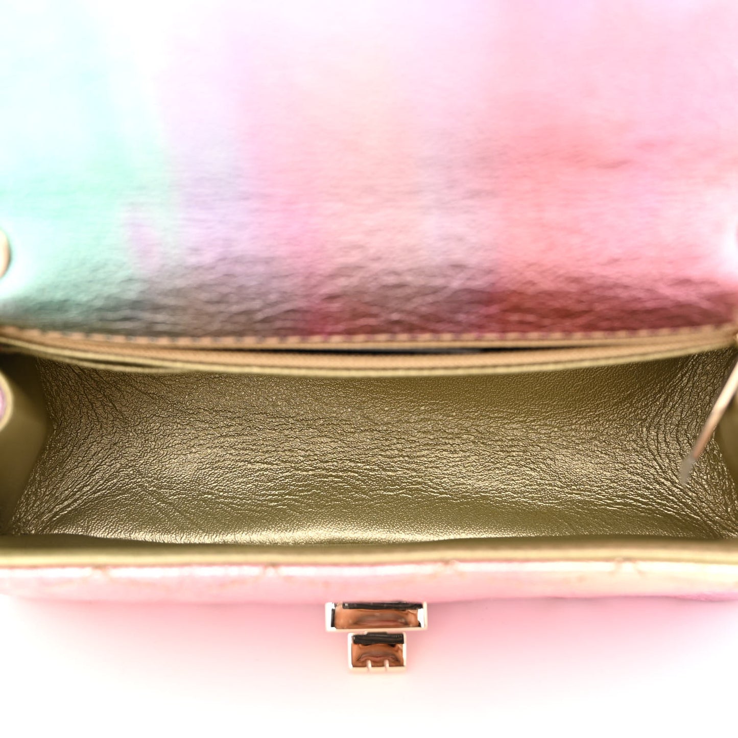 Metallic Goatskin Quilted Mini 2.55 Reissue Flap Multicolor