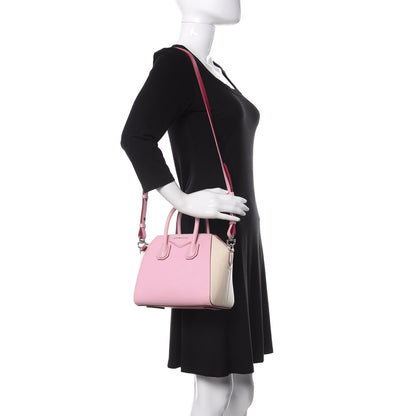 Givenchy Sugar Goatskin Mini Tri-Color Antigona Bright Pink White Fuchsia 2 of 10