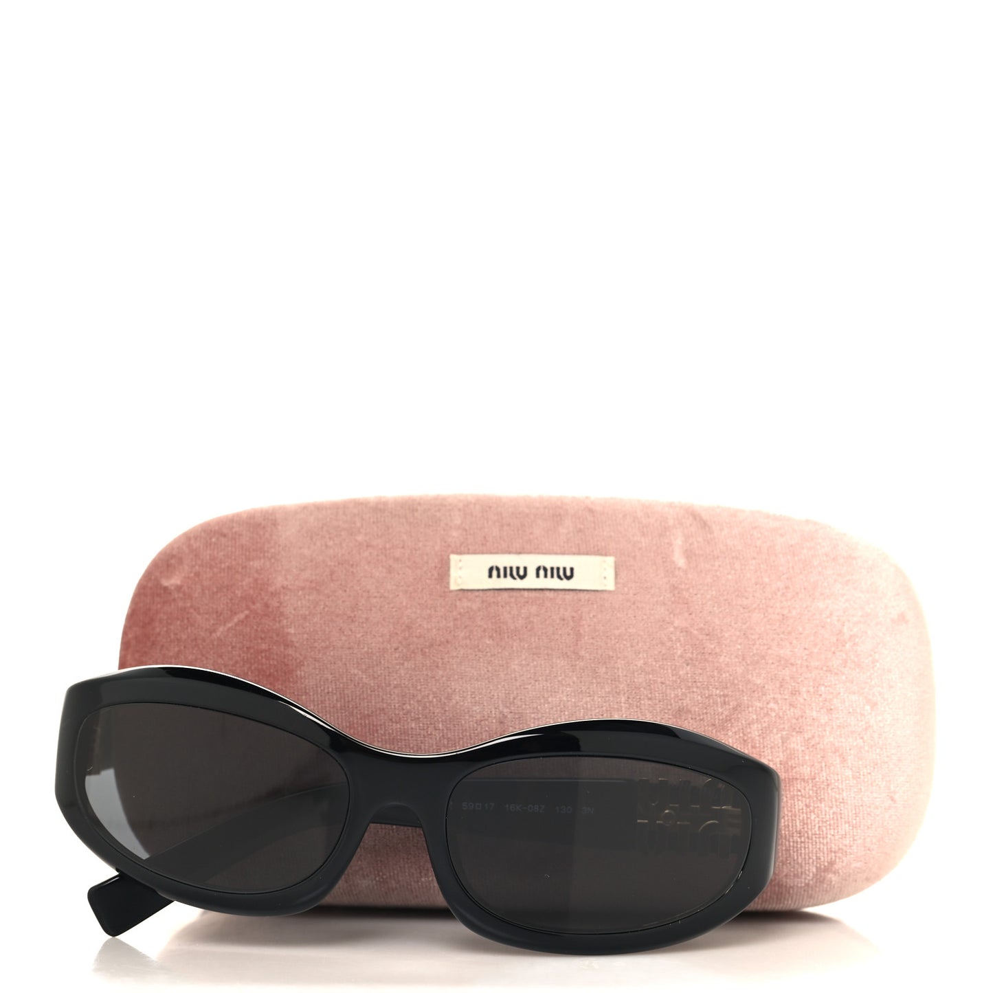 Acetate Oval Sunglasses SMU14Z Black