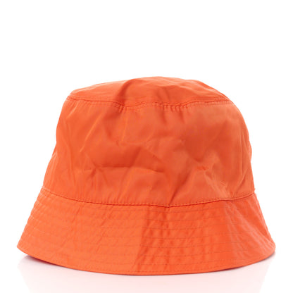 Prada Re-Nylon Metal Triangle Logo Womens Bucket Hat XL Orange 4 of 8