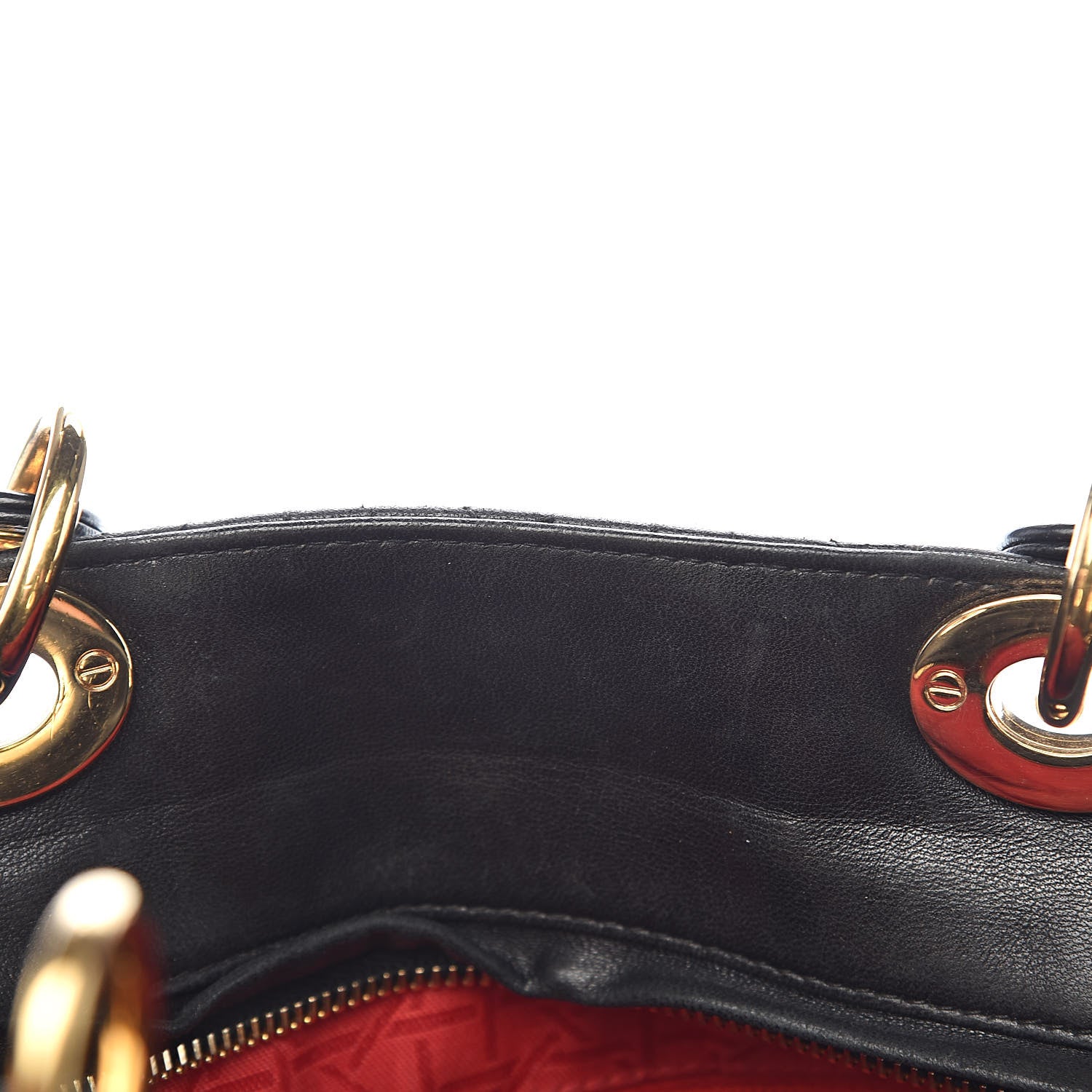 Christian Dior Lambskin Cannage Large Lady Dior Black 8 of 11