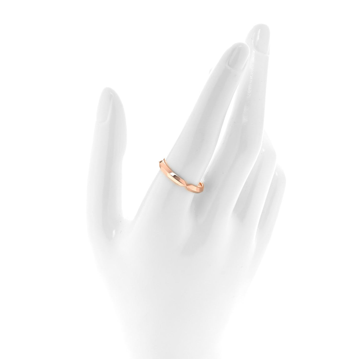 18K Rose Gold Nesting Narrow Band Ring 62 10