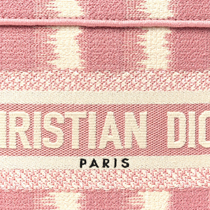 Christian Dior Canvas Embroidered Mini Striped Book Tote Pink Multicolor 8 of 11