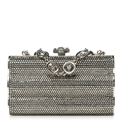 Judith Leiber Swarovski Crystal Minaudiere Clutch Silver 1 of 11