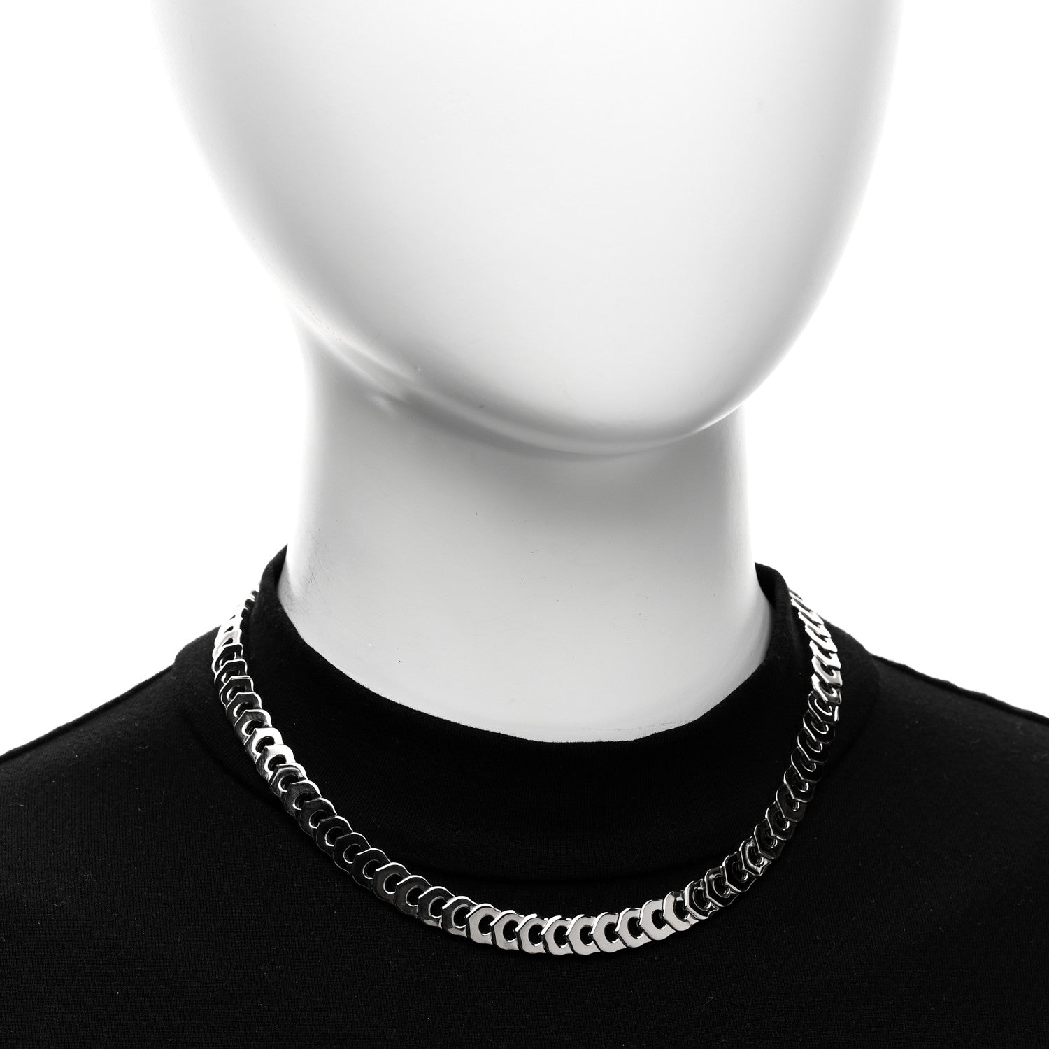 Cartier 18K White Gold Diamond C de Cartier Necklace 2 of 4