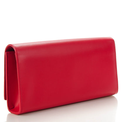 Saint Laurent Calfskin Classic Monogram Clutch Rouge Orient 3 of 8