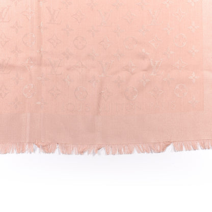 Louis Vuitton Silk Wool Monogram Shawl Natural 2 of 3