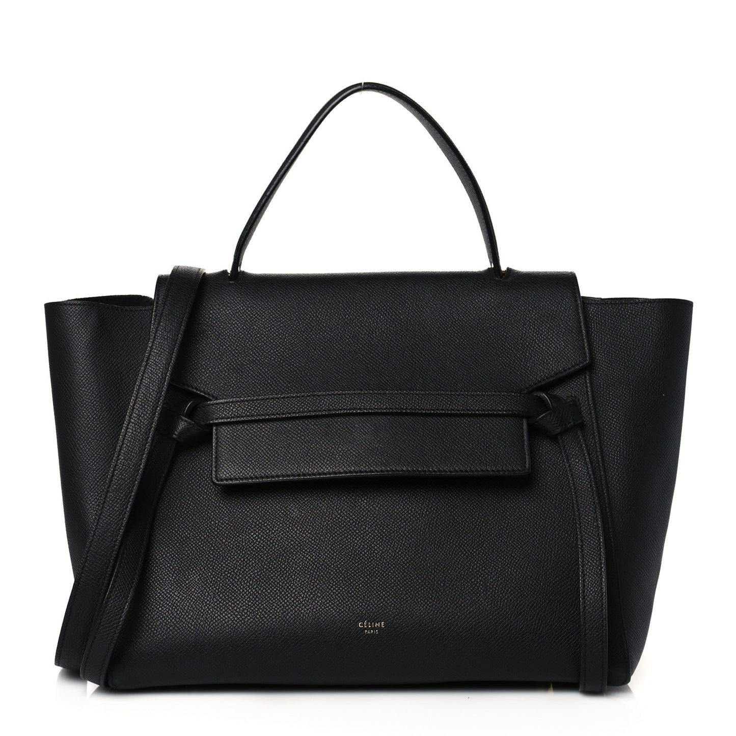 Grained Calfskin Mini Belt Bag Black