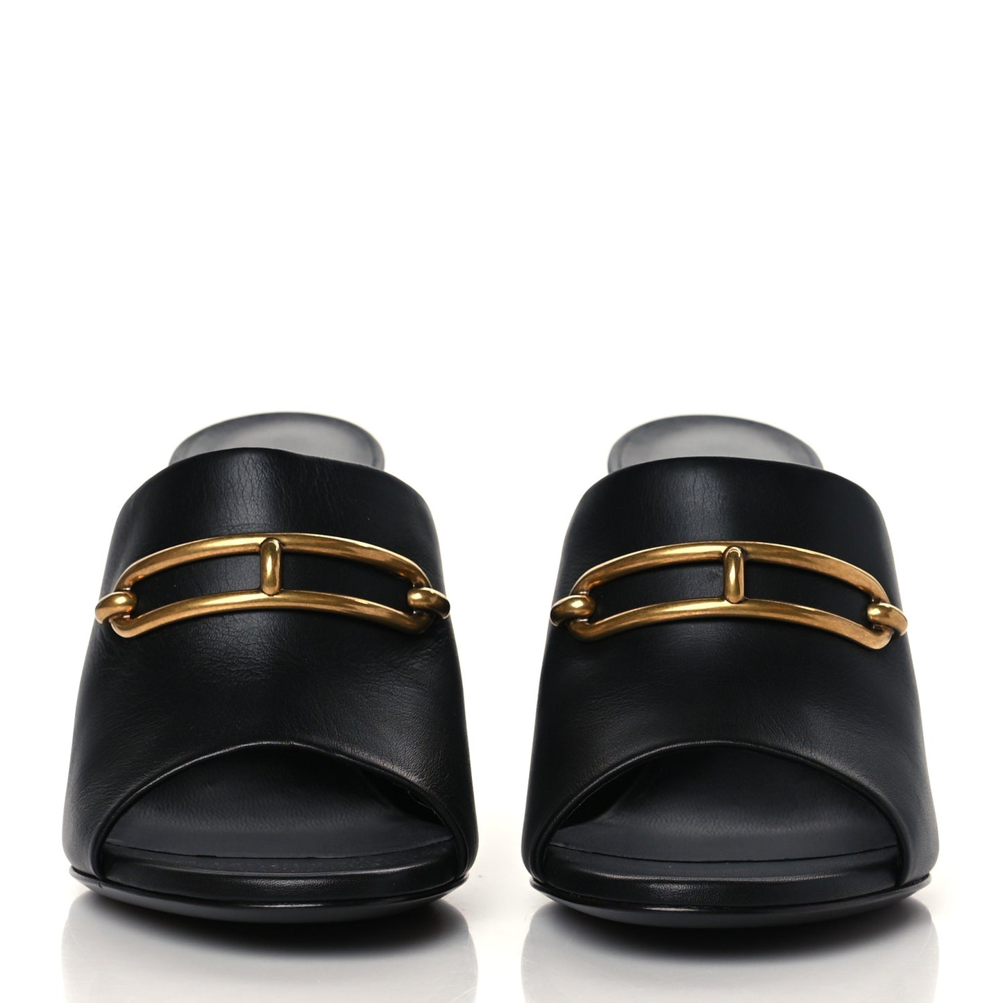 Calfskin Camilla Mules 35.5 Black