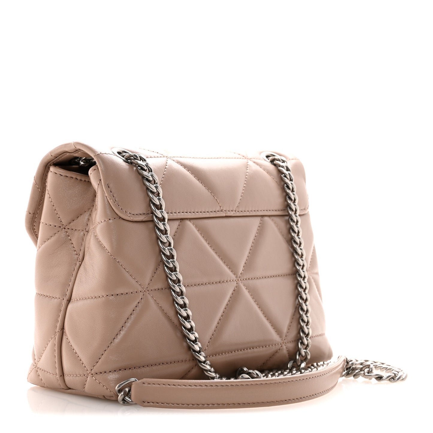 Nappa Triangle Stitched Small Spectrum Bag Cipria