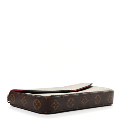 Louis Vuitton Monogram Pochette Felicie Chain Wallet Fuchsia 4 of 8