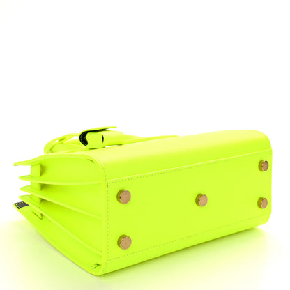Saint Laurent Calfskin Nano Sac De Jour Neon Yellow 4 of 10
