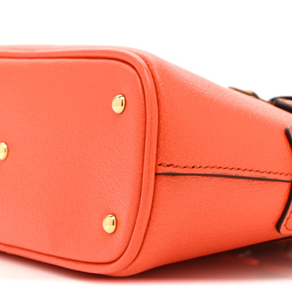 Gucci Textured Dollar Calfskin Mini Diana Dome Tote Bag Deep Orange Spicy Cyclamin 11 of 11