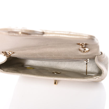 Chanel Iridescent Calfskin Quilted Mini Rectangular Flap Beige Clair 7 of 10