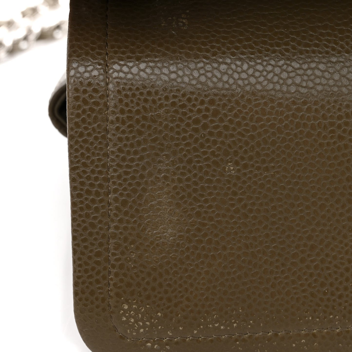 Caviar Quilted Jumbo Double Flap Taupe