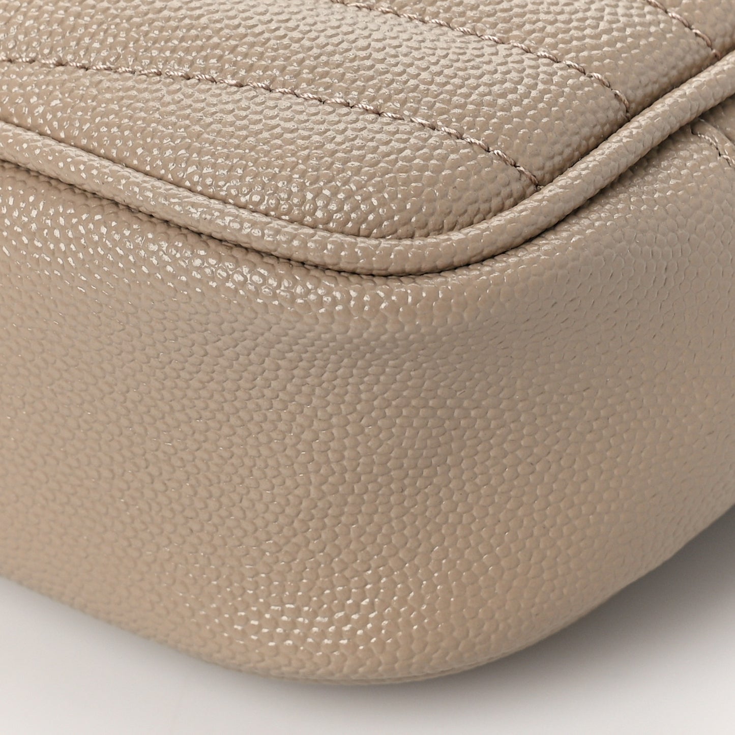 Grain De Poudre Matelasse Monogram Mini Lou Camera Bag Dark Beige