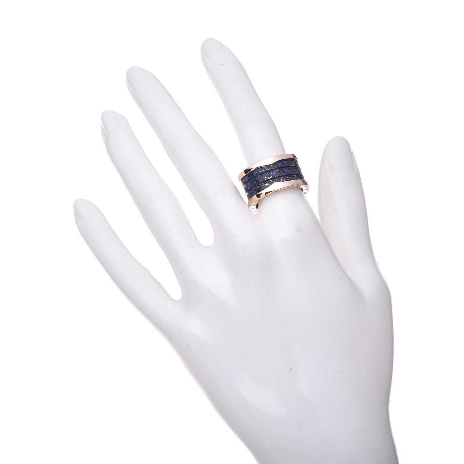 Bulgari 18K Rose Gold Lapis Lazuli B.Zero1 Four-Band Ring 53 6.25 2 of 6
