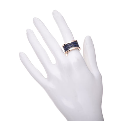 Bulgari 18K Rose Gold Lapis Lazuli B.Zero1 Four-Band Ring 53 6.25 2 of 6