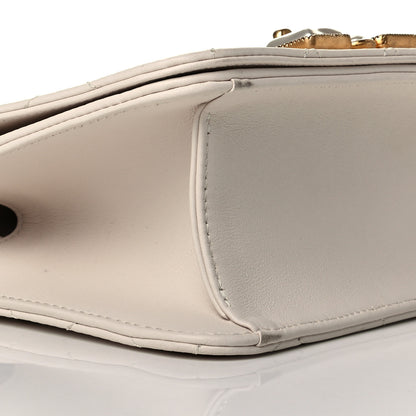 Chanel Calfskin Quilted Crystal Pearl Small Flap Bag White 5 of 6