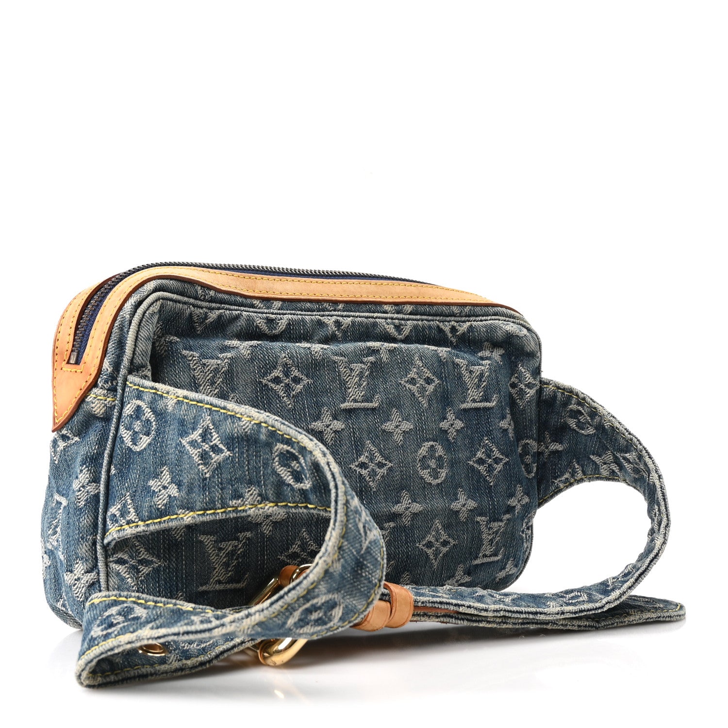 Louis Vuitton Monogram Denim Bum Bag Blue 3 of 8