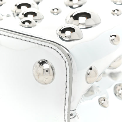 Louis Vuitton LV X YK Metallic Taurillon Brass Metal Dots Capucines BB Silver 13 of 15