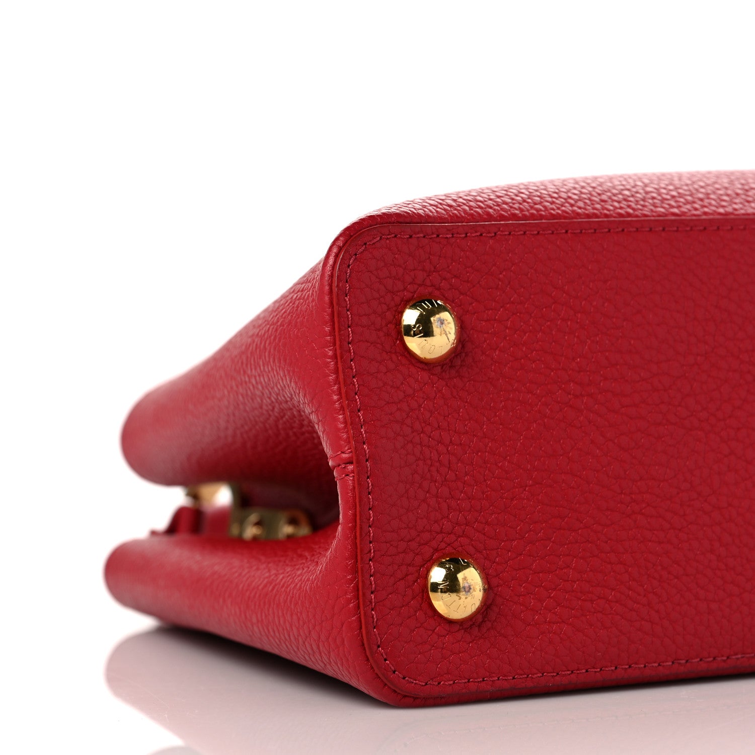 Louis Vuitton Taurillon Capucines PM Scarlet 6 of 9