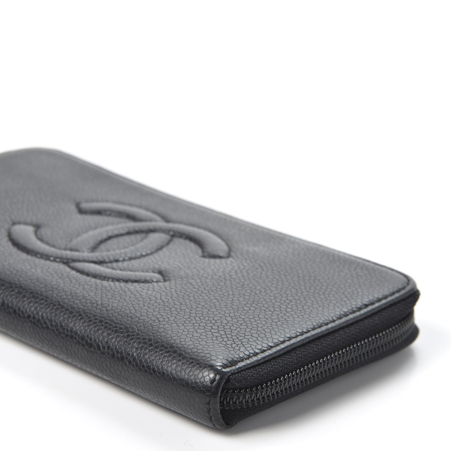 Chanel Caviar Large Timeless CC Zip Around Wallet Black 6 of 11