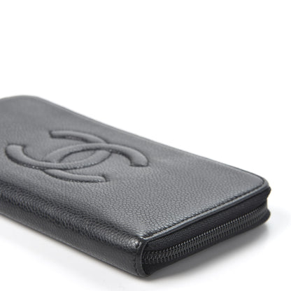 Chanel Caviar Large Timeless CC Zip Around Wallet Black 6 of 11