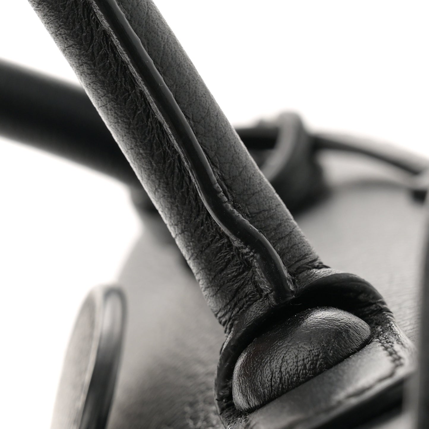 Grained Calfskin Mini Brillant Satchel Black