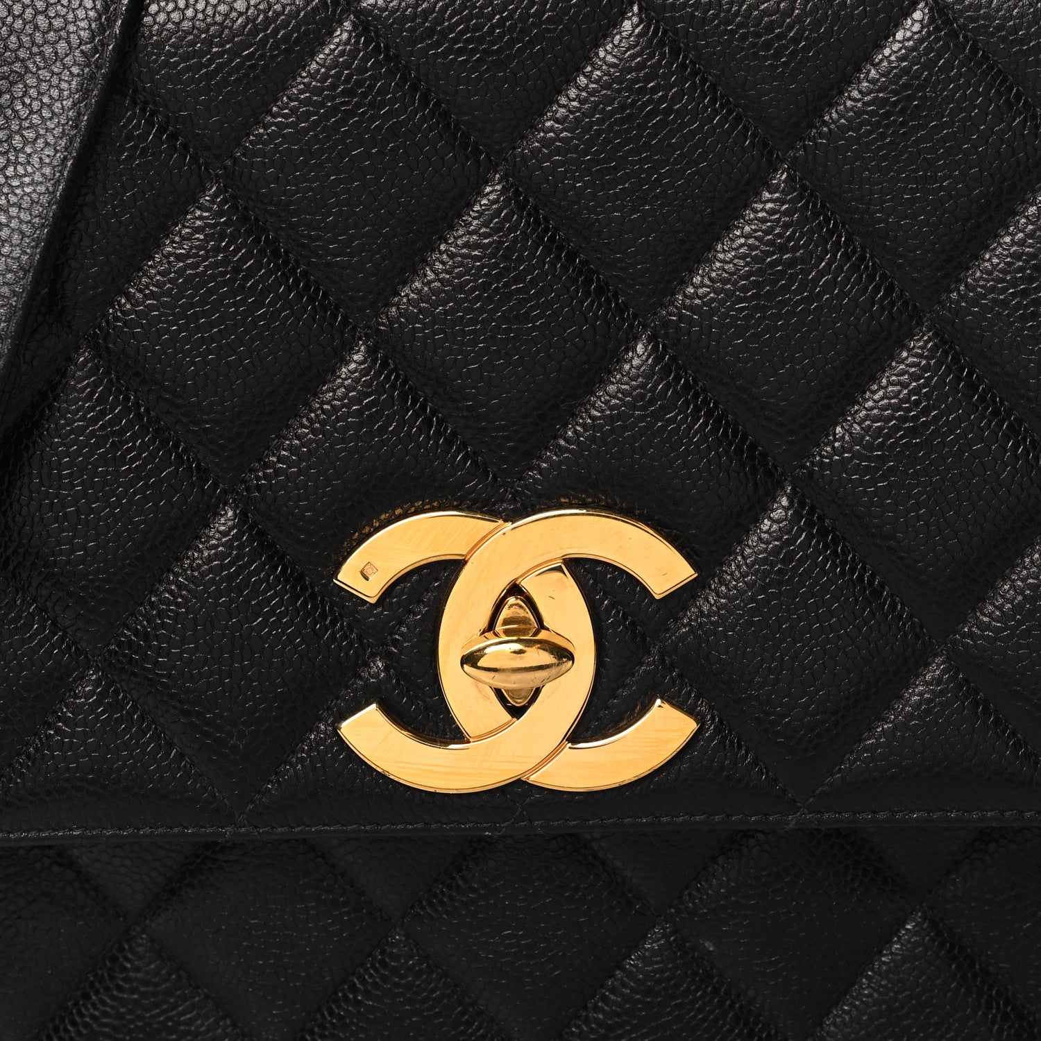 Chanel Caviar Quilted Jumbo Square Flap Black 8 of 10