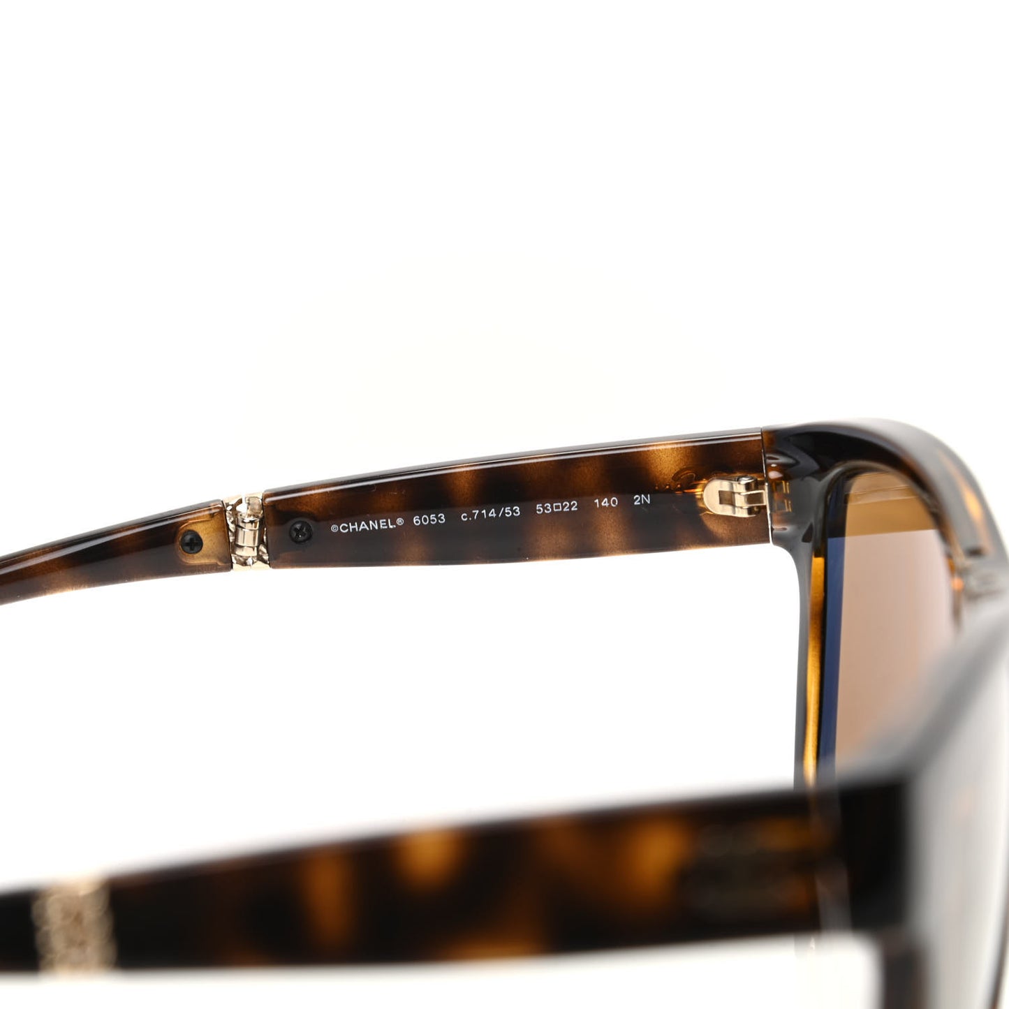 Nylon Metal Square Folding Sunglasses 6053 Tortoise