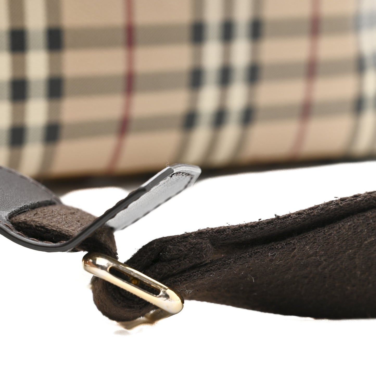 Haymarket Check Front Pocket Crossbody Bag Chocolate