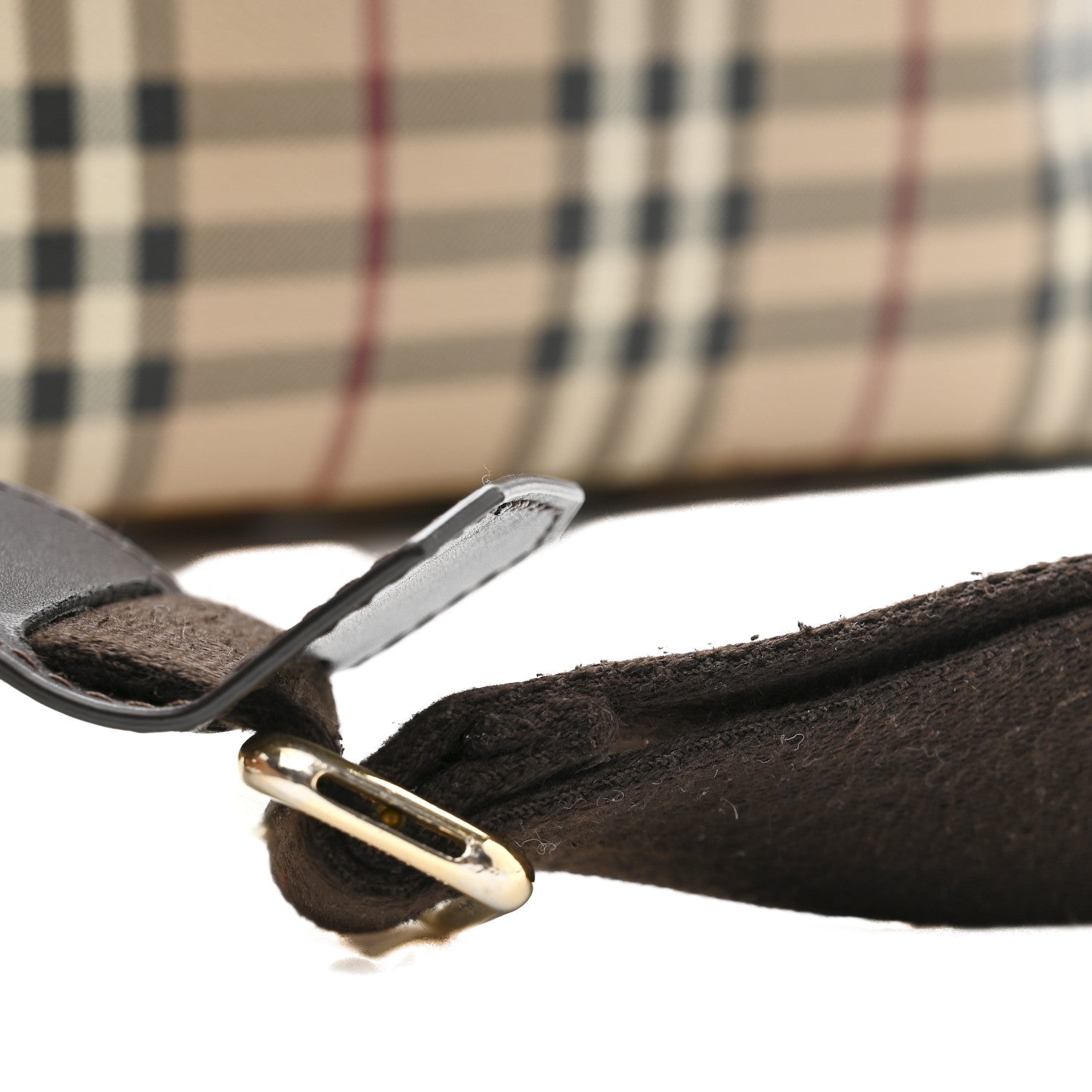 Burberry Haymarket Check Front Pocket Crossbody Bag Chocolate 12 of 12
