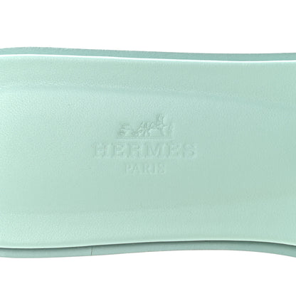 Hermes Epsom Oran Sandals 38 Vert Embrun 7 of 9