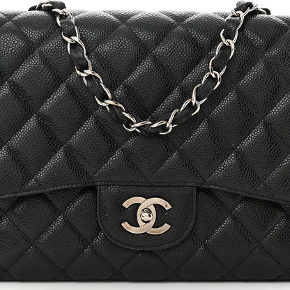 Chanel Caviar Quilted Jumbo Single Flap Black 8 of 15
