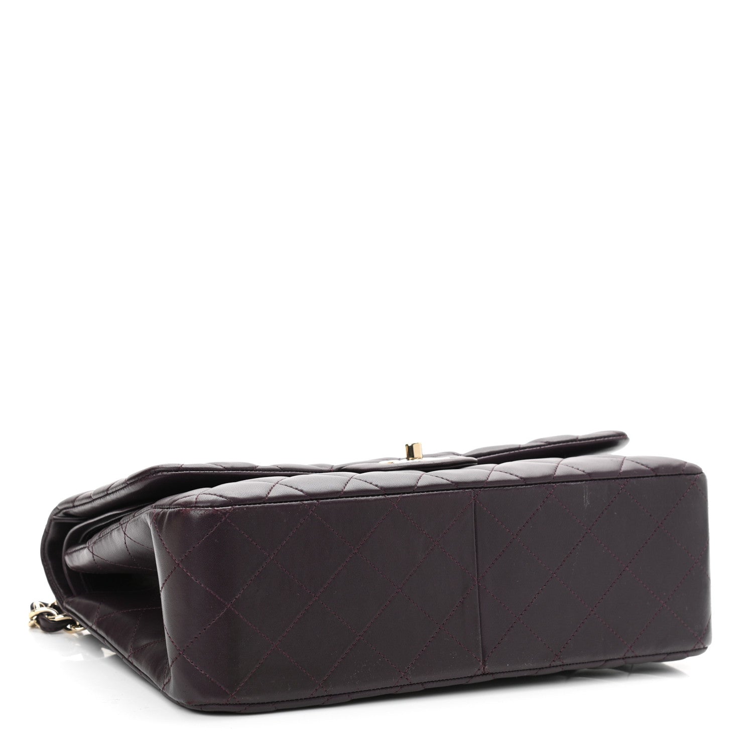 Chanel Lambskin Quilted Jumbo Double Flap Purple 4 of 12