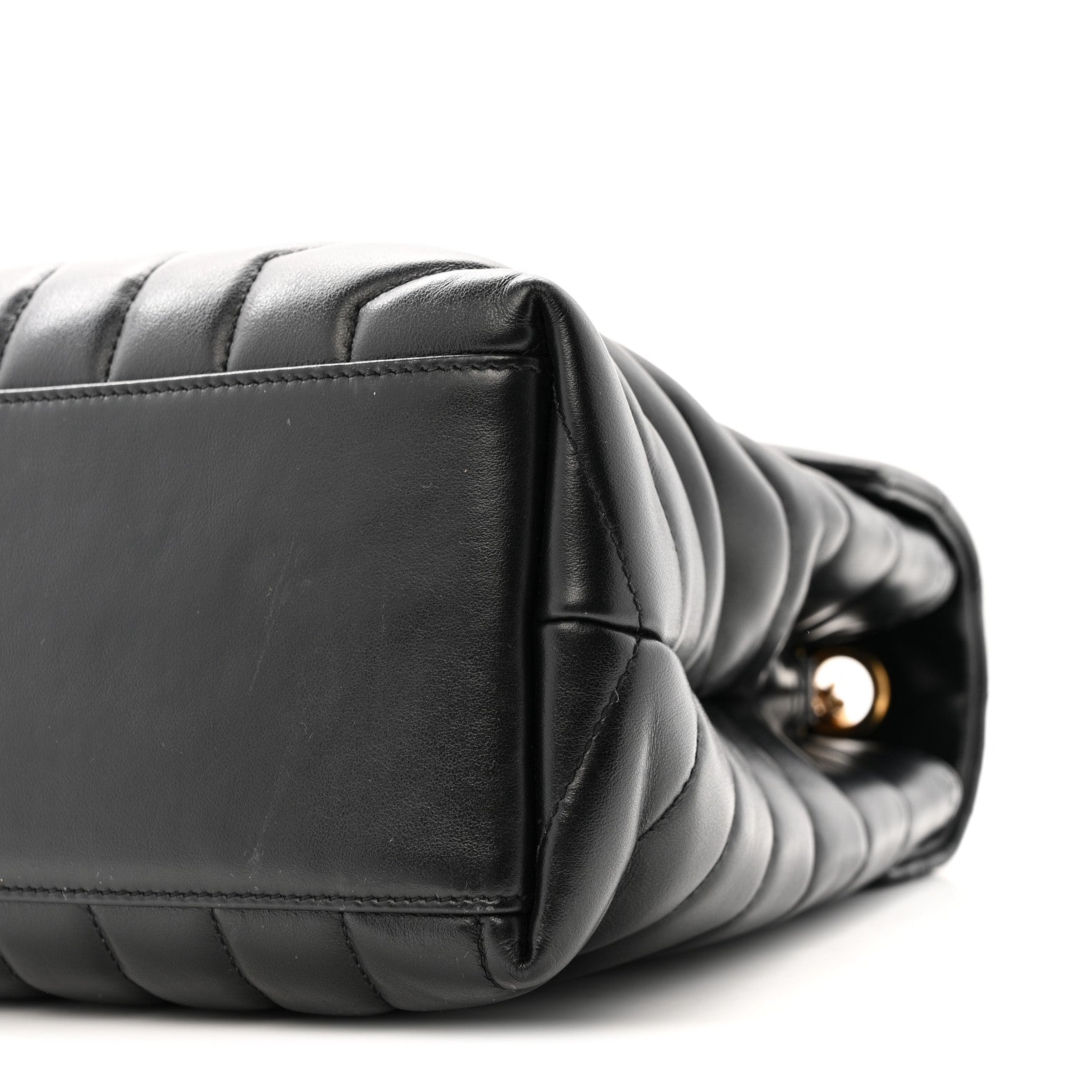 Saint Laurent Calfskin Y Quilted Monogram Medium Loulou Chain Satchel Black 10 of 13