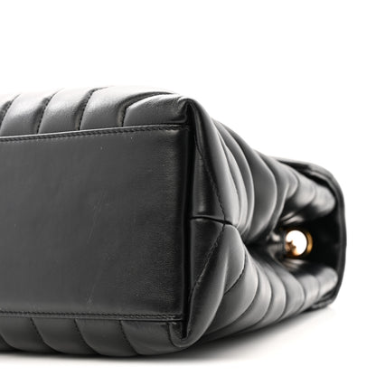 Saint Laurent Calfskin Y Quilted Monogram Medium Loulou Chain Satchel Black 10 of 13