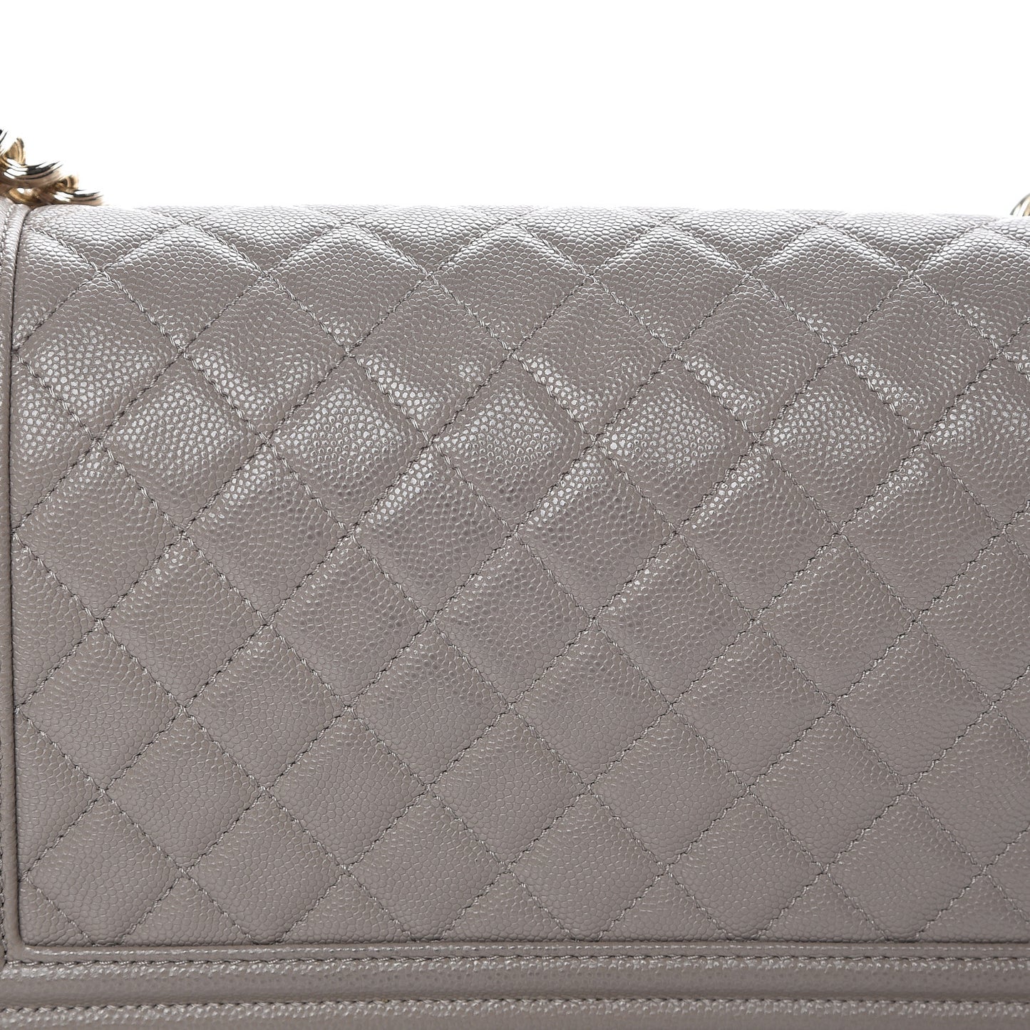 Caviar Quilted Medium Boy Flap Dark Beige