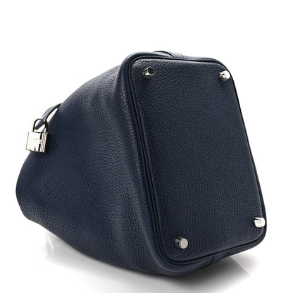 Hermes Taurillon Clemence Picotin Lock 18 PM Bleu Nuit 7 of 9