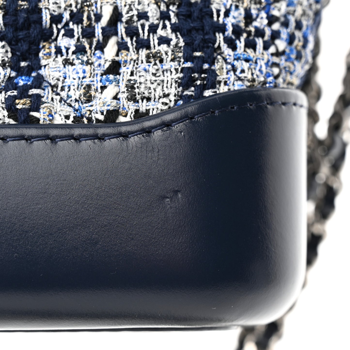 Tweed Calfskin Small Gabrielle Hobo Blue