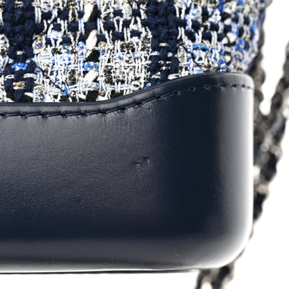 Chanel Tweed Calfskin Small Gabrielle Hobo Blue 11 of 14