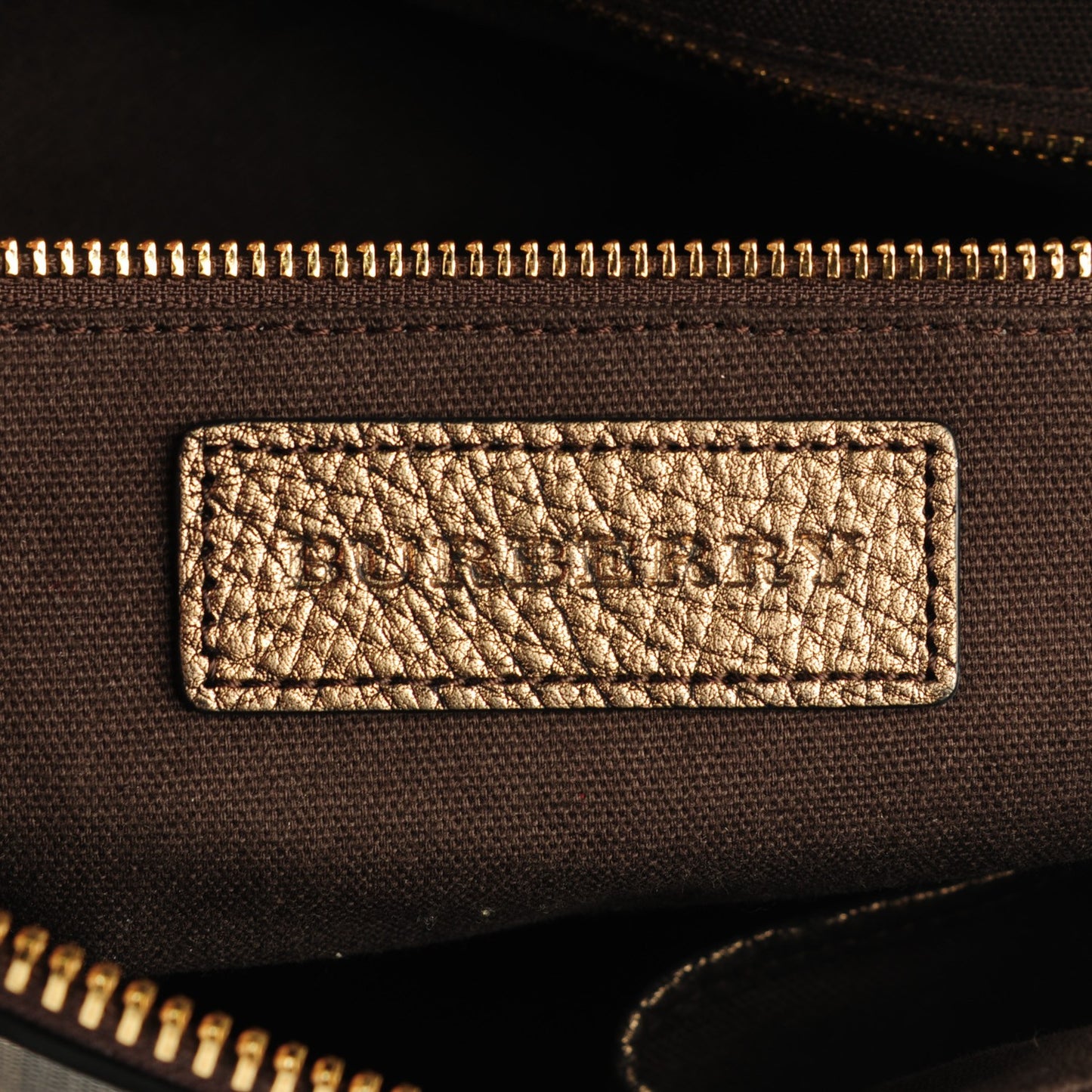Smoked Check Small Salisbury Tote Antique Gold