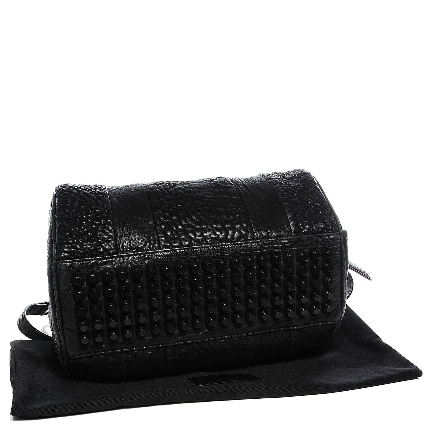 Pebbled Lambskin Rocco Black Matte Black Hardware